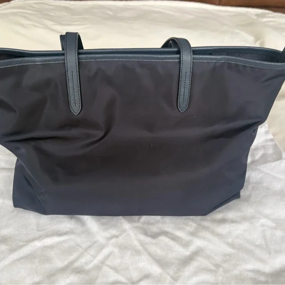 Prada Navy Re-Nylon Embroidered Logo Tote Bag - Picture 3 of 7